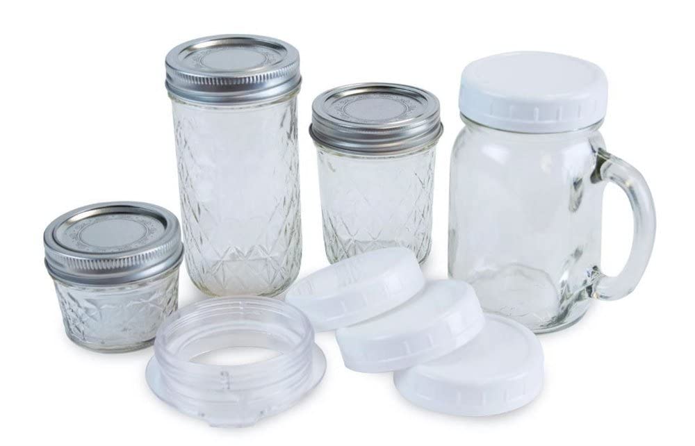 Buy Tribest Personal Blender Mason Jar Upgrade Kit 5 Piece Glass Set