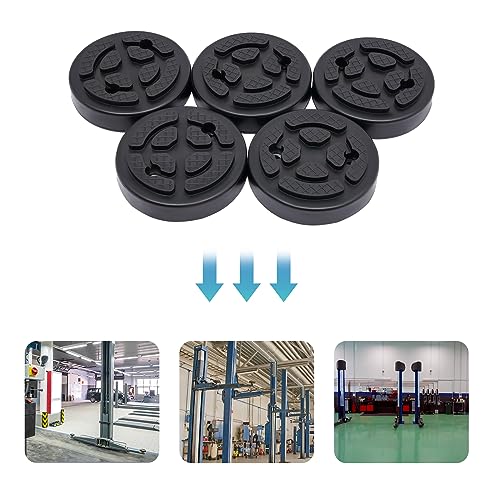 PERFERATE 5 unidades de almohadillas redondas de goma para brazos de elevador de coche, bloques de elevación de 30 mm de grosor, accesorios para elevadores de 2 postes miniatura 2