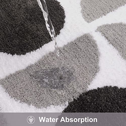 Haocoo Boho Bathroom Runner Rug 18X47 Inch,Mid-Century Modern Geometric Large Bathroom Rugs Non Slip, Luxury Soft Absorbent Microfiber Washable Runner Rug For Bathroom Bedroom #TOP3