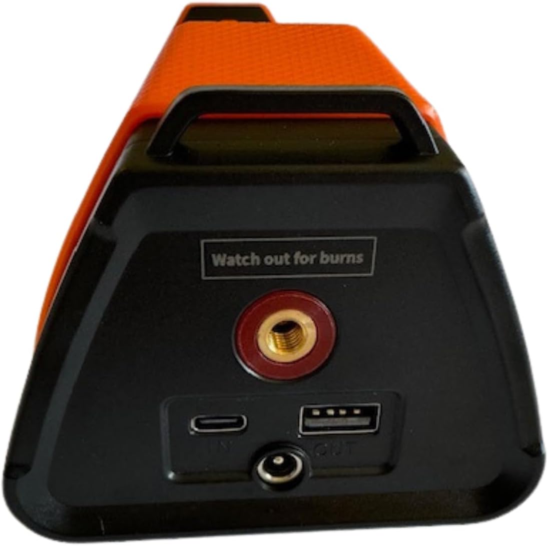 Car Jump Starter with Air Compressor 6000A, 800 Lumen LED Light and 180PSI Portable Battery Jump Box (9L Gas or 8L Diesel),12V Auto Tire Inflator Jumper Starter Combo with LCD Display (Orange)