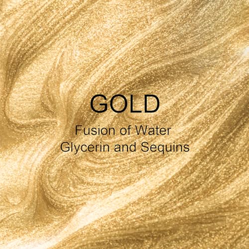 Jutqut Glitzer Spray for Haare und Körper, Glitzer Spray Kleidung, Gold Glitter Spray Makeup for Face Hair and Body in Karneval, Cosmetic Shimmer Highlighter Rave Party (Gold)