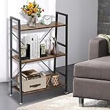 TooCust Small Bookshelf, Short Bookshelf, 37" x 23" x 10.8" Narrow Size, 3 Tier Book Shelf, 3 Shelf