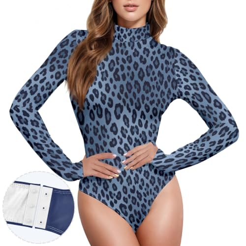 Camiseta de leopardo de manga larga para mujer GuoChe 2