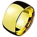 Produktbild Mianova Herren Ring Extra Breit Edelstahl Spiegel poliert Daumenring Männer Biker Rocker Massiv Herrenring Gold Größe 70 (22.3)