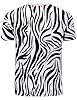 COSAVOROCK 3D Animal Zebra Print T-Shirt Muscle Fit Shirts for Men, Black White, L #3