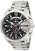 Diesel Mega Chief Silver Stainless Steel Quartz Black Dial Men's Watch DZ4308