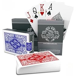 Persianas Barajas Bullets Playing Cards Cartas poker de plastico. 2 x Baraja poker set profesional. Naipes poquer Premium plastificadas ideales para Texas Holdem, con índice Jumbo