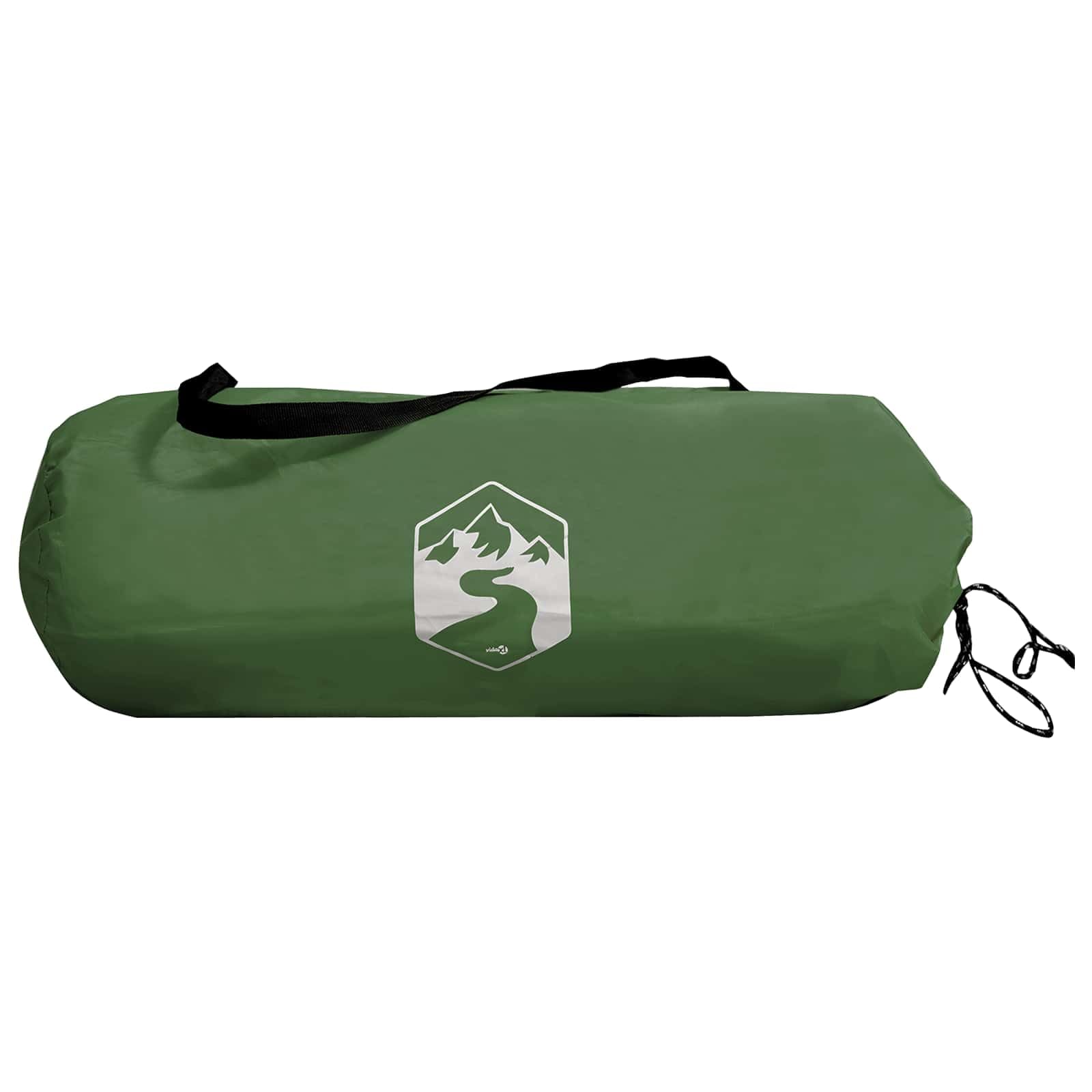 2-in-1 Poncho mit Kapuze in Grau und Orange - Zeltplane und Unterstand für Outdoor-Aktivitäten - Robustes 185T Polyester mit PU-Beschichtung für Camping und Wandern