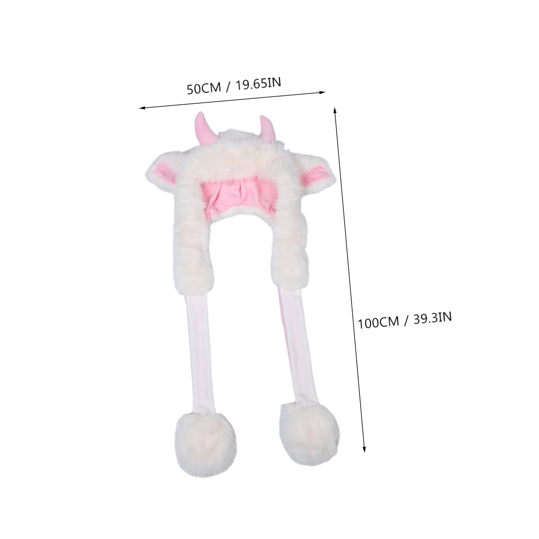 Healeved Sombrero de Cuerno Divertido con Bufanda de Felpa Cálido Gorro de Animal para Clima Frío para Disfraces de Halloween y Adolescentes