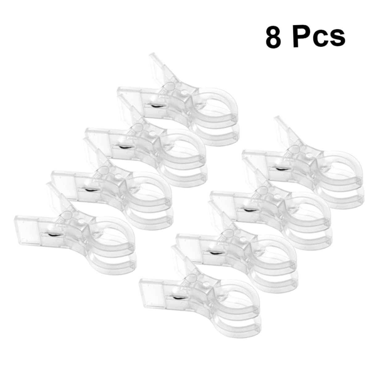 24piezas Clips De Toalla Jumbo Transparentes Resistentes Al Viento para Secar Ropa y Asegurar Toallas Sillas De Playa o Tumbonas