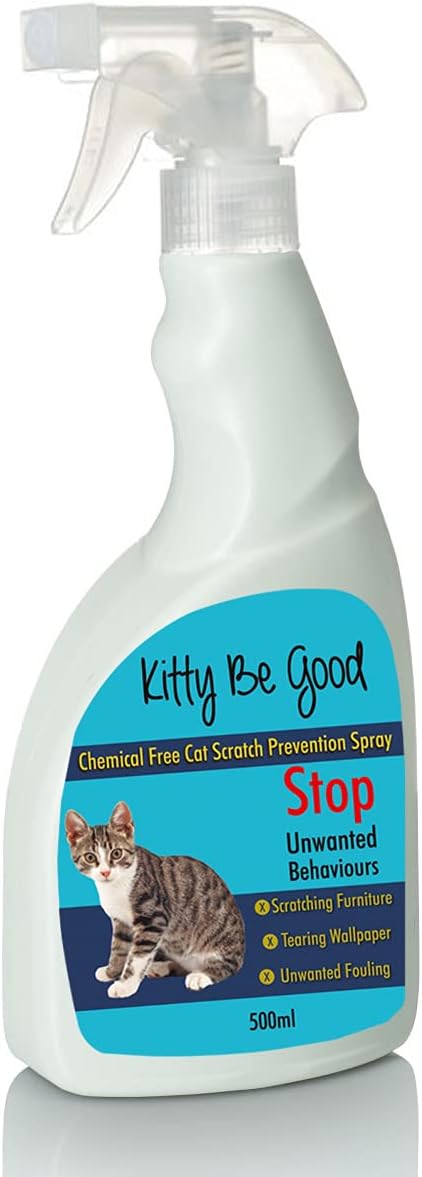 Kitty Be Good Cat Scratching Deterrent Spray – Protects Furniture & Wallpaper, 500ml
