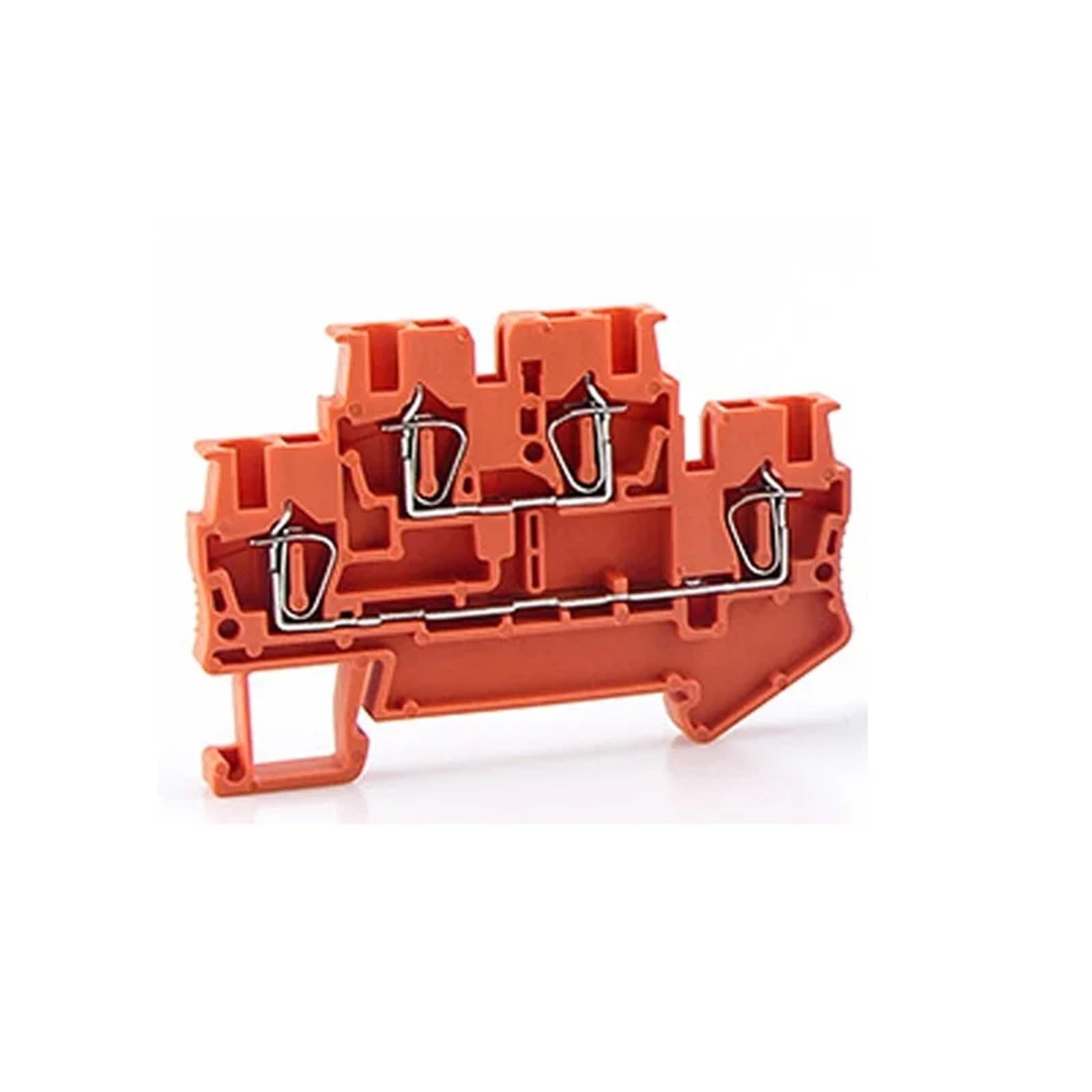 10 Pz STTB-2.5 Morsettiera su guida Din Connettori for cablaggio elettrico Terminale conduttori a doppio strato a molla di collegamento(ORANGE)