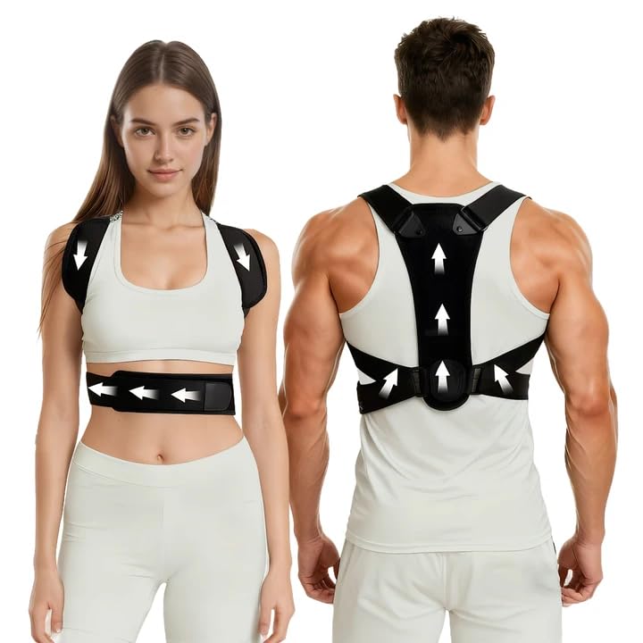 Rücken Geradehalter, Unisex, Verstellbar Gerader Rücken...