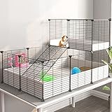 Oneluck Guinea Pig Cage, Indoor Habitat with Waterproof Plastic Bottom,Playpen for Small Pet Bunny, Turtle, Hamster, Loft cage