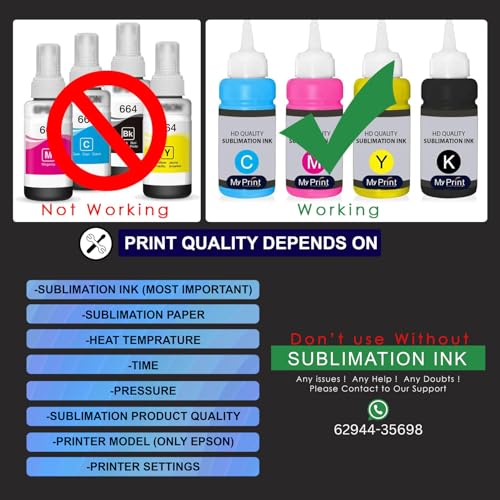 Image of MY PRINT | 125GSM HD | Dual Coated Sublimation Transfer Paper A4 | For T-Shirt | Mug | 3D Cover | All Sublimation Product | Only For Sublimation INK [100 PAGES]