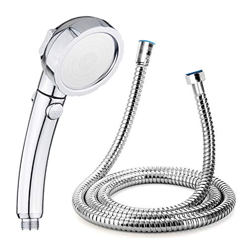 Nosame Shower Head with Hose,Universal Bath Shower High Pressure Water Saving 3 Mode Function Spray Handheld Showerheads 1.6 GPM for Dry Skin & Hair