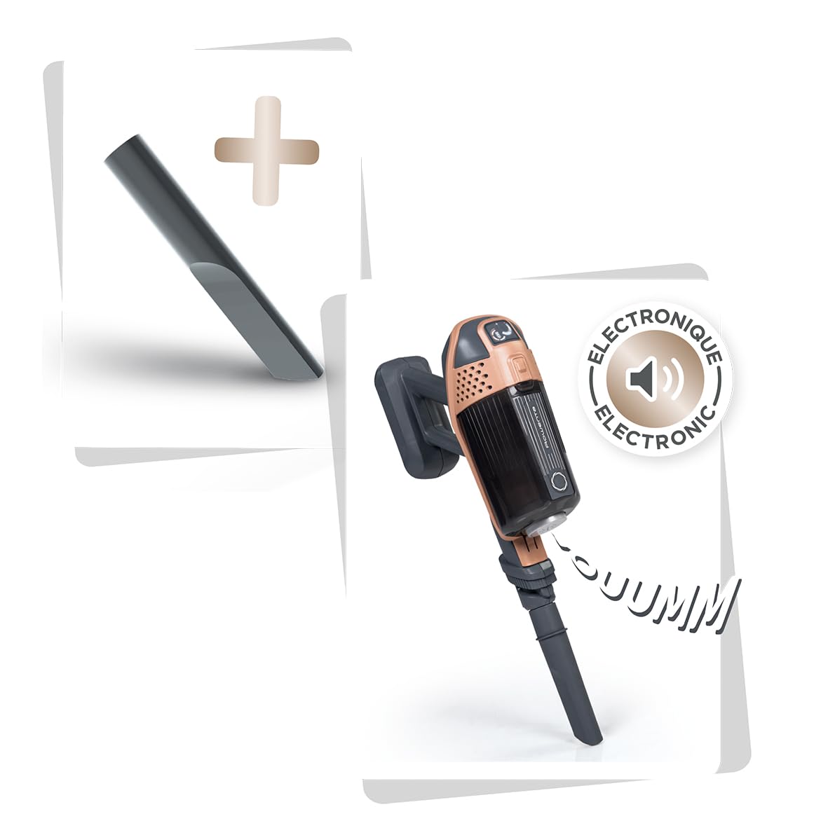 Smoby - Rowenta - X Force Flex Aspirateur Balai - Parfaite Réplique - Fonction Sonore - A Partir de 3 Ans - Fabrication Française