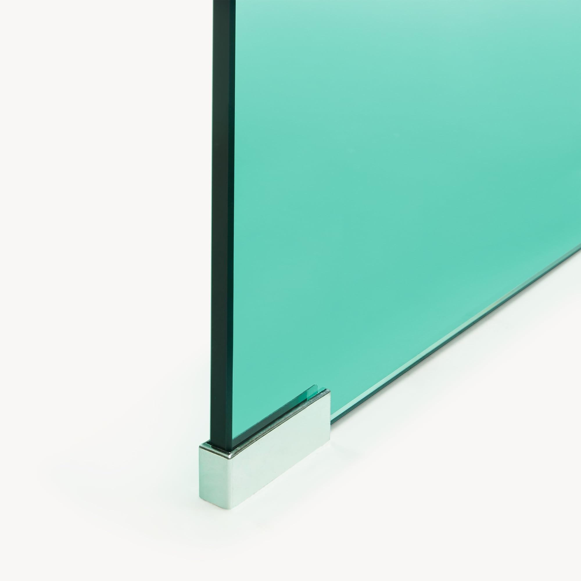 [en.casa] Table Basse Väsas en Verre Trempé de 10 mm Grand Plateau Rectangulaire Capacité de Charge 30 kg Design Élégant et Intemporel pour Salon Bureau 90 x 45 x 35 cm Vert