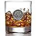 English Pewter Company 11oz Old Fashioned Whiskey Rocks Glass With Monogram Initial - Unique Gifts For Men - Personalized Gifts With Your Choice of Initial (C) MON103