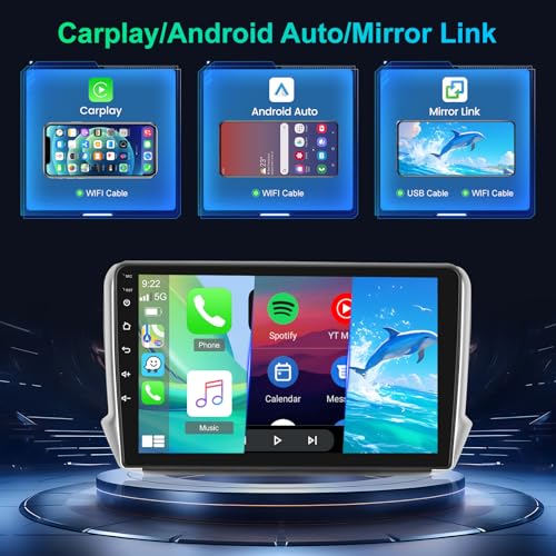 Autoradio Android pour Peugeot 208 tactile 10.1 pouces GPS