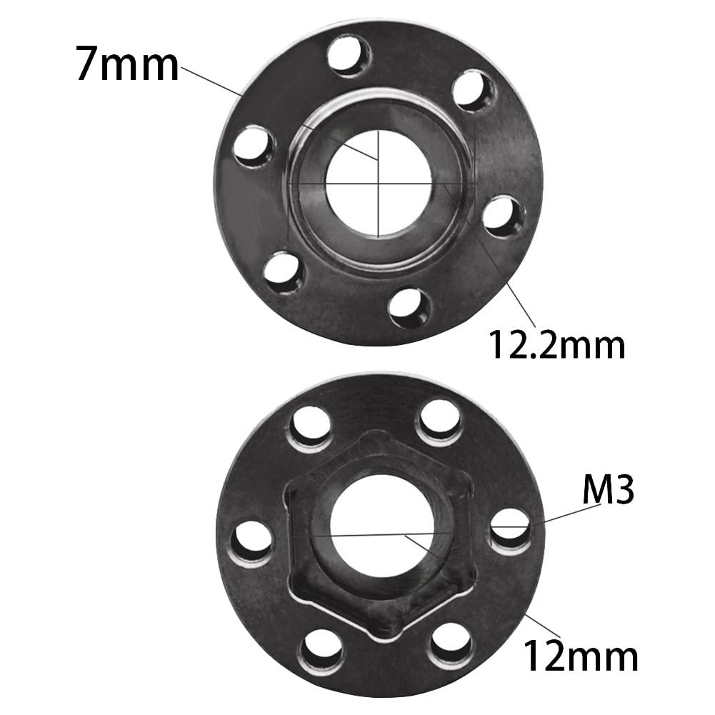 Cikonielf 1/24 RC Crawlers Roue Hex Adaptateur étendu hexagonal de roue