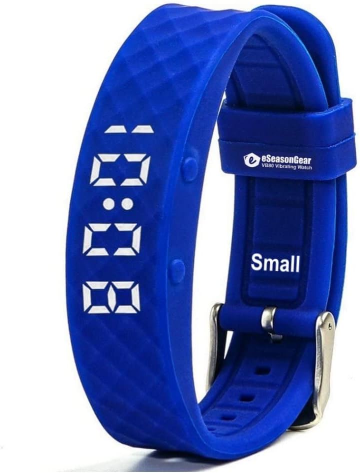 VB80 12 Alarm Vibrating Watch, Silent Vibration Shake Wake ADHD Medication Reminder