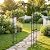 SCENDOR 48.8" W x 83.8" H Garden Arch, Black Sturdy Metal Iron Arbor, Courtyard Cast Trellis for Various Climbing Plant, Outdoor European-Style Archway Wedding Ceremony Party