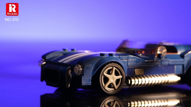 Reobrix 812 Shelby Cobra Building Blocks Set, 1:24 Scale Model Car
