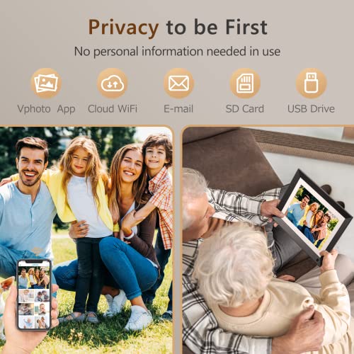 Digital Picture Frame - Benibela 10.1 Inch Wifi Ai Smart Electronic Photo Frame With Ips Touch Screen, Ai Recognition, 2 Filter, 32Gb Slideshow Display, Share Photo Video Anywhere Via Email App Usb #TOP2