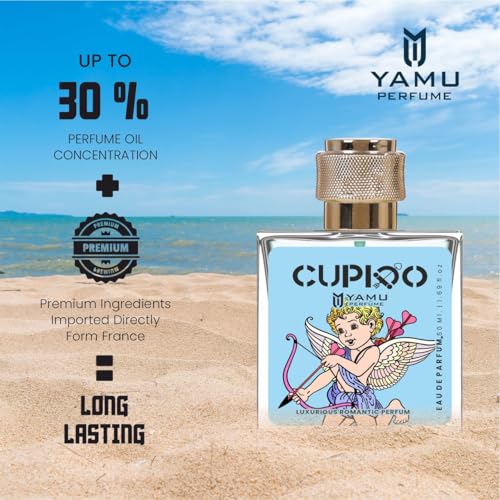 Image of Yamu Cupido Eau De Parfum for Men & Women | Long Lasting Luxury Romantic Fragrance | Premium Perfume Spray, Citrus Musk Scent, 50 mL