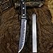 BA-KOR Japan tanto DC53 Full Tang 17.2in Survival Knife with Fire Starter, 5mm Thick Blade, Jungle Fixed Blade Leather Sheath for Hunting, Camping, Bushcraft