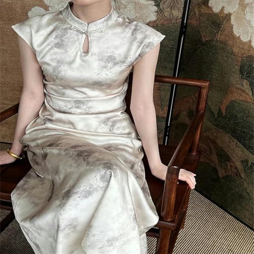 Robe de style chinois raffinée aux finitions coutures soignées - 4