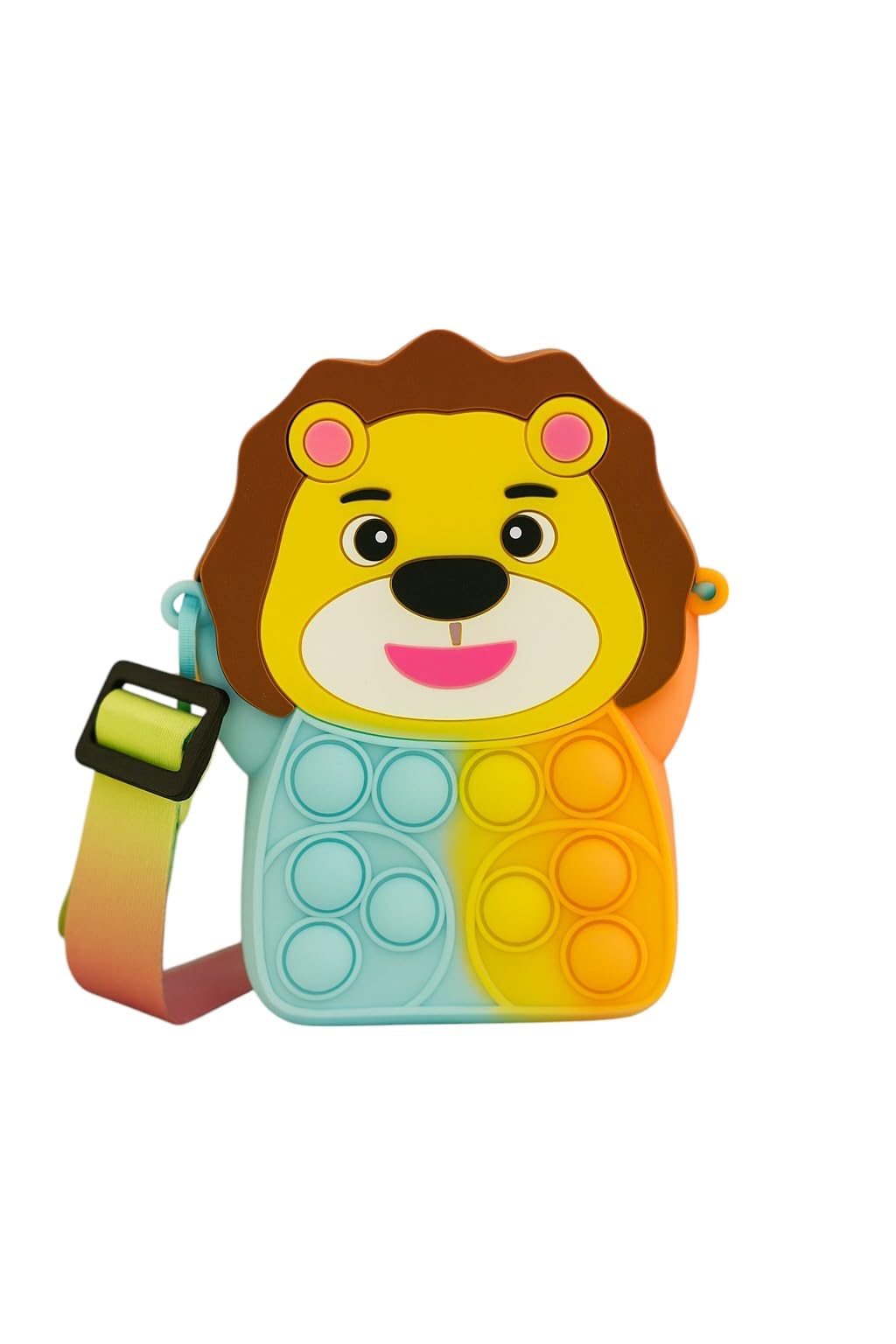 OxyTwo Kawaii Pop It Sling Bag for Kids – Silicone Animal Character Purse with Strap | Fidget Toy Crossbody Bag for Girls & Boys | Mix Designs & Colors Pretend Play Purses-image-14