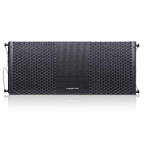Image of Sound Town ZETHUS Series Dual 10 inch Powered Line Array Loudspeaker with Onboard DSP, Black (ZETHUS-210BPW)