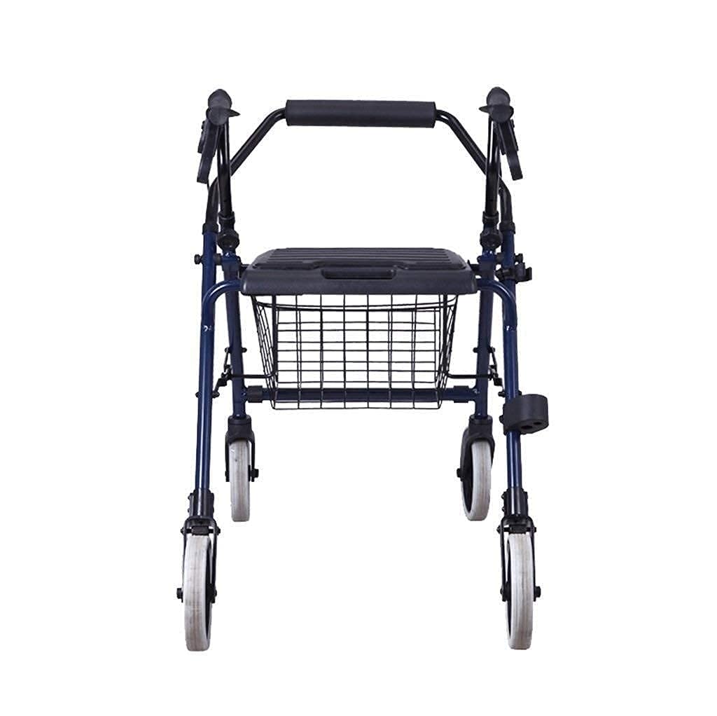 Walker dla seniorów Rollator Aluminiowa pomoc w poruszaniu się w chodzeniu Leishouer Lekka składana rama do chodzenia na rollatorze z regulacją wysokości dla osób starszych, gwiazda światła