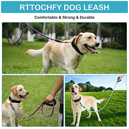 Rttochfy Dog Leash Reflective Rope: 2/4/5/6Ft Heavy Duty Dog Leash For Small Medium Large Dogs Nylon Puppy Leash With Soft Padded Handle For Outside Walking Running Black #TOP5