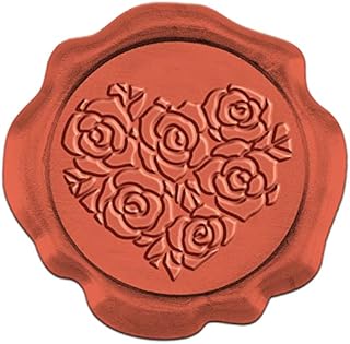 CRASPIRE 50PCS Wax Seal Stickers Rose Heart Wax Seal Stamp 1 Box Self-adhesive Envelope Seal Stickers 1.18inch/30mm for Wedding Invitation Cards Gift Wrapping Scrapbooking