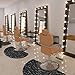 Amcomfy Anti Fatigue Semi Circle Salon Mat for Hair Stylist Anti-Slip Antique Series Salon & Barber Shop Chair Floor Mat (3' x 5' x 1/2'', Marbled Black)