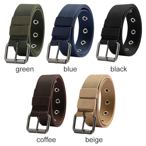 Vintage Luxury Brand Design Nylon Canvas Braided Belt Ladies Dress Strap Weave Waist Band Pin Buckle Waistband(black)2