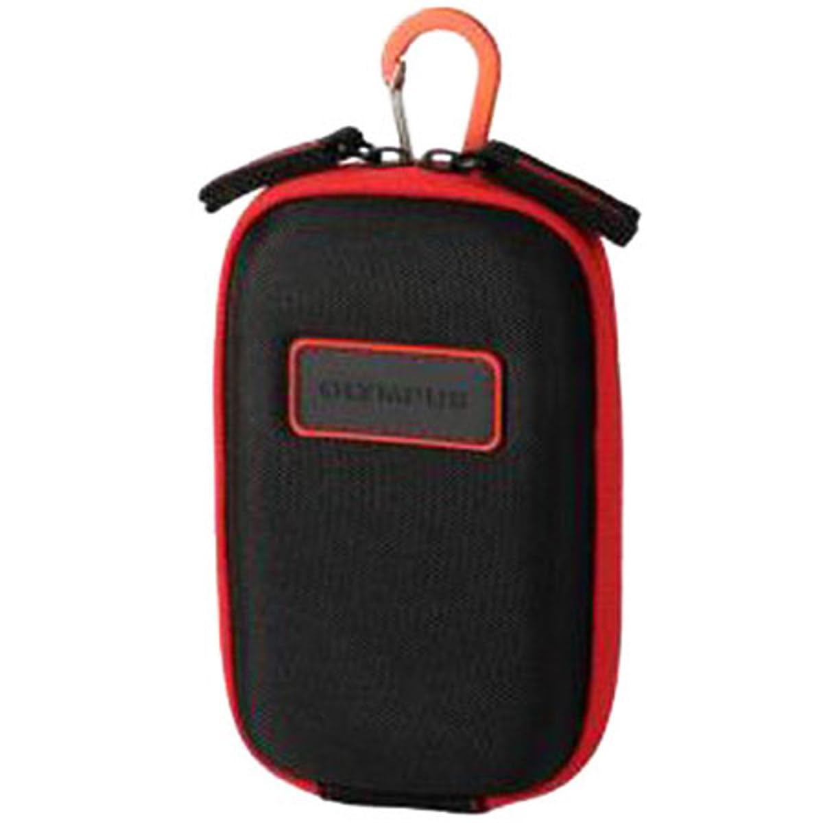 OM SYSTEM OLYMPUS CSCH-107 Carabine Hook Camera Case (Black with Red Trim) for TG-Series Cameras
