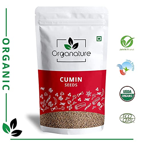 Image of Organature Organic Fresh Cumin Seeds Jeera | Whole Cumin Seeds | Whole Indian Spice | Safaid jeera (350 Grams)