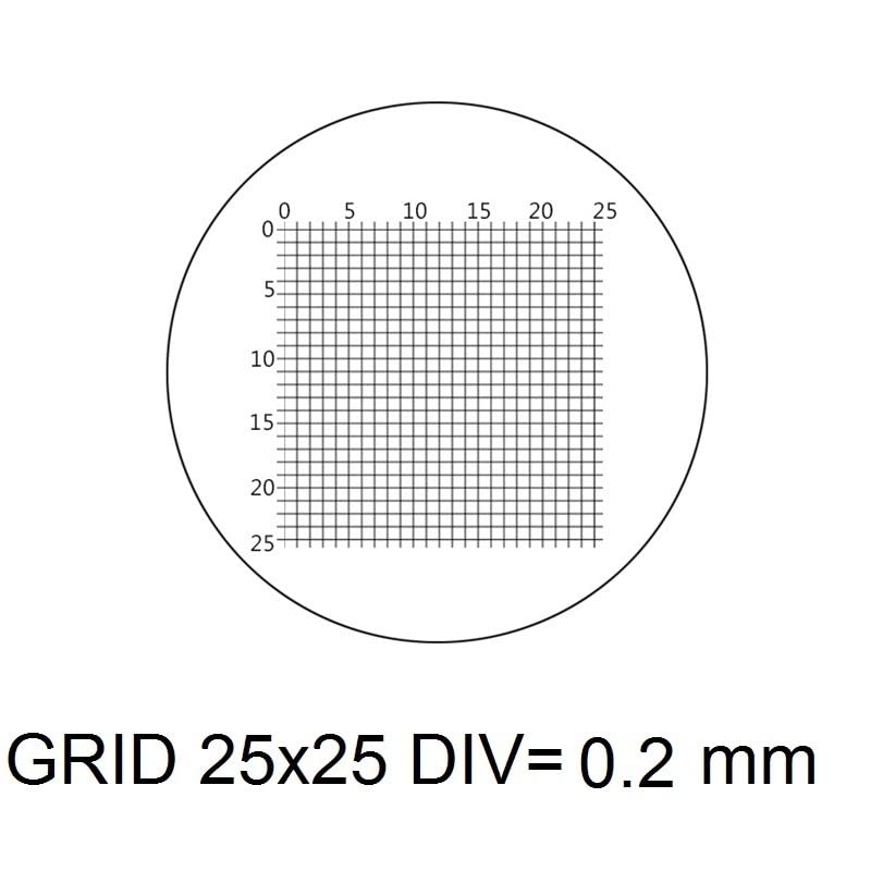 Microscope Micrometer Diameter 20.4mm Eyepiece Reticle Cross Ruler Grid Scale(MS-1-W)