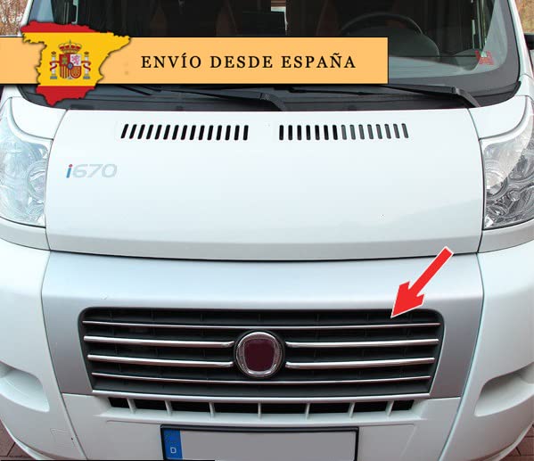 Bandes de radiateur chrome Fiat Ducato 2006-2014 acier inoxydable