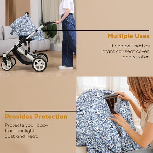 Image of Pepperika Rayon Nursing Cover for Breastfeeding Mother Multiuse Poncho Style Shawl Feeding Cover for Nursing Mom Scarf with Buttons Cotton Feeding Apron (Pack of 1) Multicolour /Turquoise