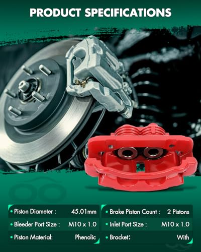 Image of SCITOO Front Left Brake Caliper With Bracket 18-B4723 Compatible For Ford For Mustang 1999-2002