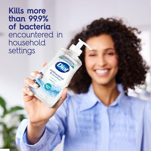 Image of Dial Antibacterial & Sensitive Liquid Hand Soap Refill, Hypoallergenic, Fragrance Free, 52 fl oz (Pack of 3)