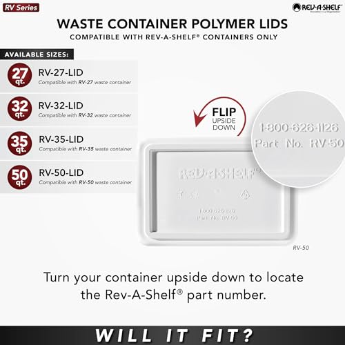 27-Quart Plastic Replacement Waste Container Trash Can Lid for The Kitchen or Laundry Room (Appliance Gray) - Thumbnail 5