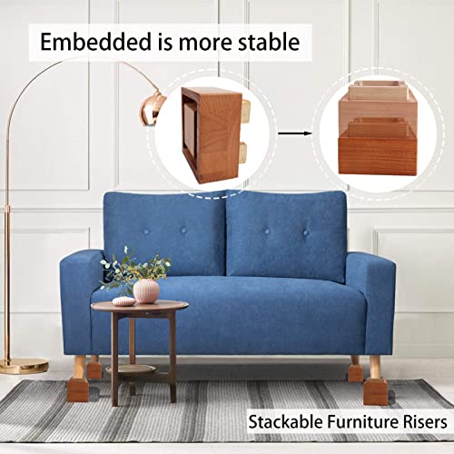 Kasiden Wood Bed Risers 2 Inch, Furniture Risers, Stackable Bed Lifts Heavy Duty Risers For Sofa, Table, Couch Chair (Set Of 4 Riser, Brown) #TOP5