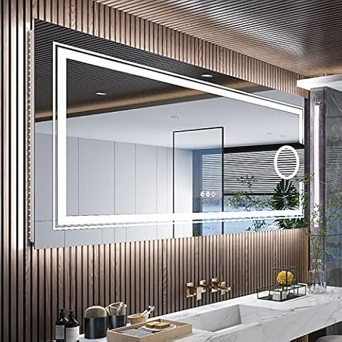 LUVODI Espejo Baño 120 cm con Luz Led Cover