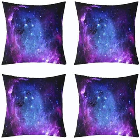 Purple Galaxy 18x18 Throw Pillow Covers Set Cover